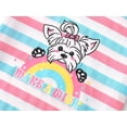 thumbnail image 3 of Beezizac Summer Pajamas for Girls - Striped PJ Set Soft Rainbow Dog Pattern Jammies Size 14, 3 of 7