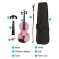 thumbnail image 2 of Práctico ejercitador de violín acústico para el hogar 1/8 juegos de violín con férula con arco de caja Hugtrwg  Para estrenar, 2 of 9