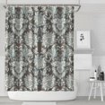 thumbnail image 2 of Retro Paisley Floral Curtain 72x84 Inches, Quick-Dry Polyester with Hooks, Colorful Boho Artistic Design for Bathrooms, 2 of 5