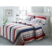 Greenland Home Fashions Nautical Stripes 3-piece Quilt Set