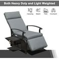thumbnail image 4 of Domi Adjustable Patio Recliner Chair Metal Outdoor Lounge Chair with Flip Table Push Back, Adjustable Angle,Removable Cushions, Support 350lbs, (1 Gray Chair), 4 of 9