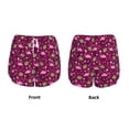 thumbnail image 3 of Rateoe Festive Flamingos Printed 2 in 1 Women's Workout Shorts for Athletic Gym Running Shorts with Phone Pockets-X-Large, 3 of 7