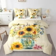 thumbnail image 1 of YST Dragonfly 7-Piece Comforter Set, Garden Flowers Sunflower, Full, 1 of 5