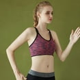 thumbnail image 3 of Sports Bra for Women Space Dye Racerback Removable Pads for Yoga Running Fitness Workout, 3 of 4