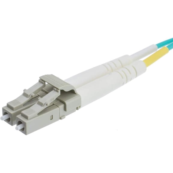 10 Gigabit Aqua OM4 Fiber Optic Cable, LC / LC, Multimode, Duplex, 50/125, 1 meter (3.3 foot)