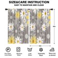 thumbnail image 2 of Blackout Kids Curtains,Gray Daisy Flower Yellow Blooms Pattern Childrens Insulated Curtains Set Of 2,Bedroom Essentials,Toddler Room Decor 52"x84", 2 of 5
