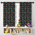 thumbnail image 5 of Blackout Kids Curtains,Colorful Controllers Games Stars Black Pattern Childrens Insulated Curtains Set Of 2,Bedroom Essentials,Toddler Room Decor 42"x54", 5 of 5