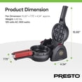 thumbnail image 6 of Open Box Presto Stuffler Stuffed Belgian Waffle Maker Nonstick Appliance, Black, 6 of 12
