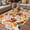 White Orange, variant on Spring Flowers Outdoor Rug for Patio/Deck/Porch, Non-Slip Large Area Rug 5 x 8 Ft, Watercolor Floral Daisy Poppy Plants Rustic Indoor Outdoor Rugs Washable Area Rugs, Camping Rug Carpet Runner