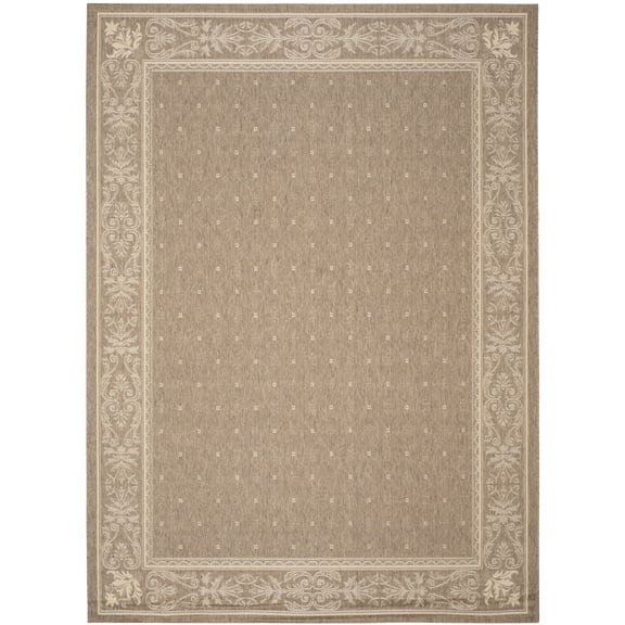 Safavieh Courtyard Derek Oriental Indoor/Outdoor Area Rug, Brown/Natural, 9' x 12'