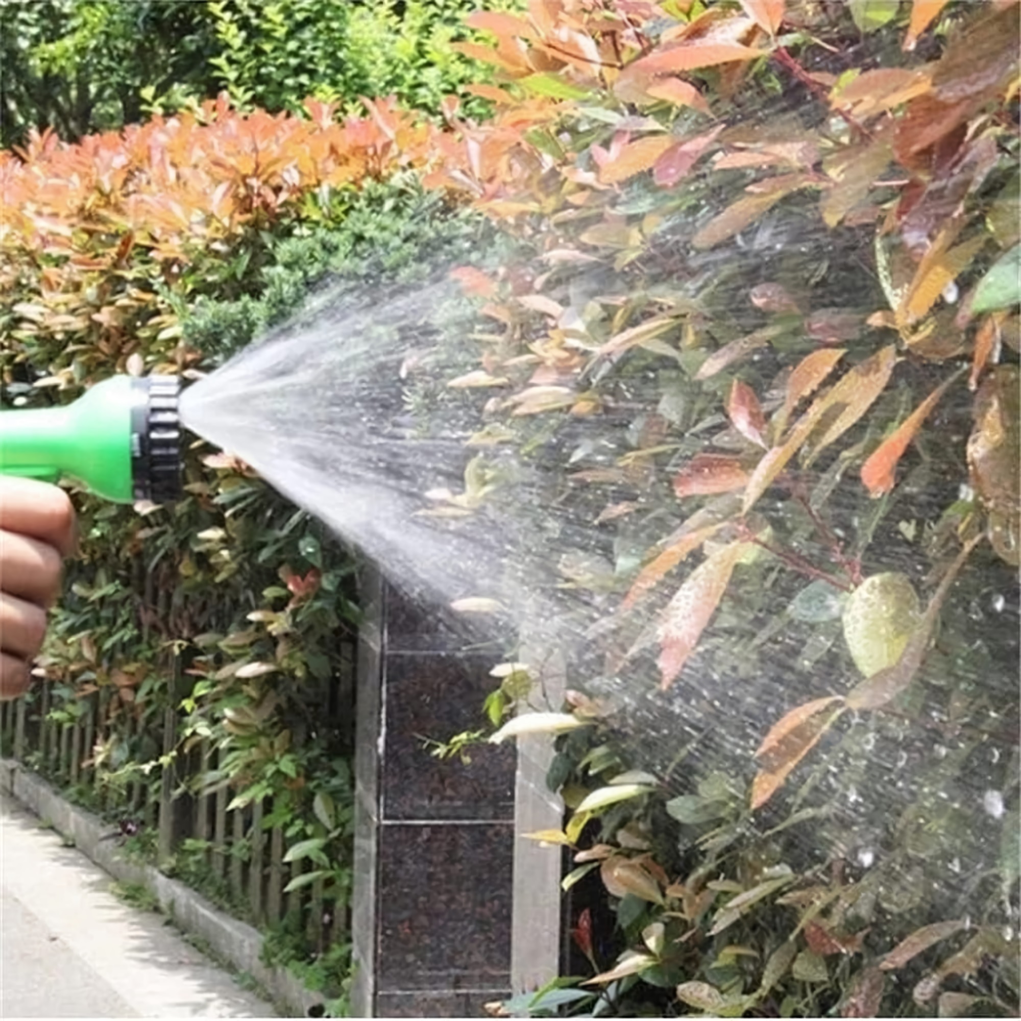 Enrouleur De Tuyau D'arrosage 10 M - Avec Pistolet 7 Buses Réglables - Portable, Léger, Pour Jardin