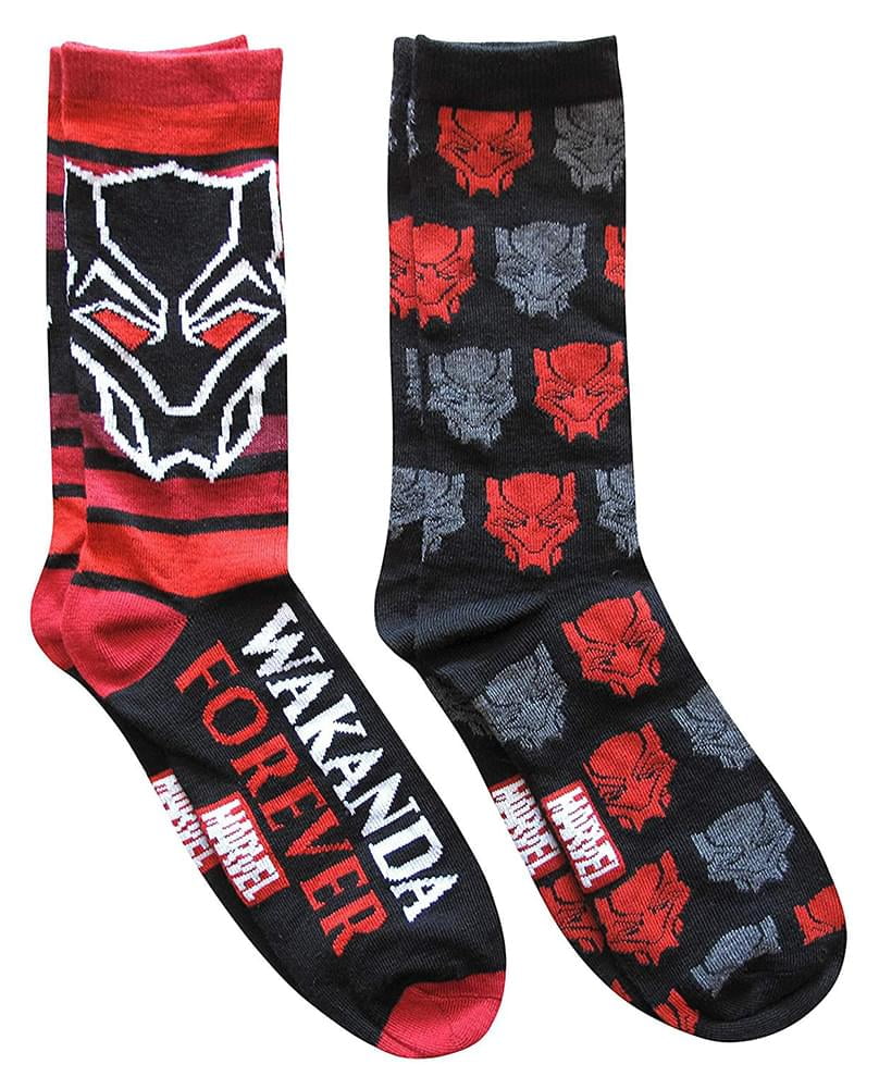 Marvel Black Panther Red Wakanda Men's Crew Socks 2Pack Walmart Canada