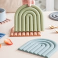 thumbnail image 3 of Price cut Silicone Pot Mat Insulation Pad Bowl Mat Placemat Plate Mat Silicone Mat Dining Table Home Rainbow Mat, 3 of 4