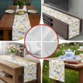 thumbnail image 6 of Yellow Grey Botanical Table Runner 72 Inches Long, Spring Floral Watercolor Cotton Linen Table Runners Dresser Scarves, Decorative Fabric Tabletop Scarf Furniture Cover for Home Dinner Party 13"x72", 6 of 8