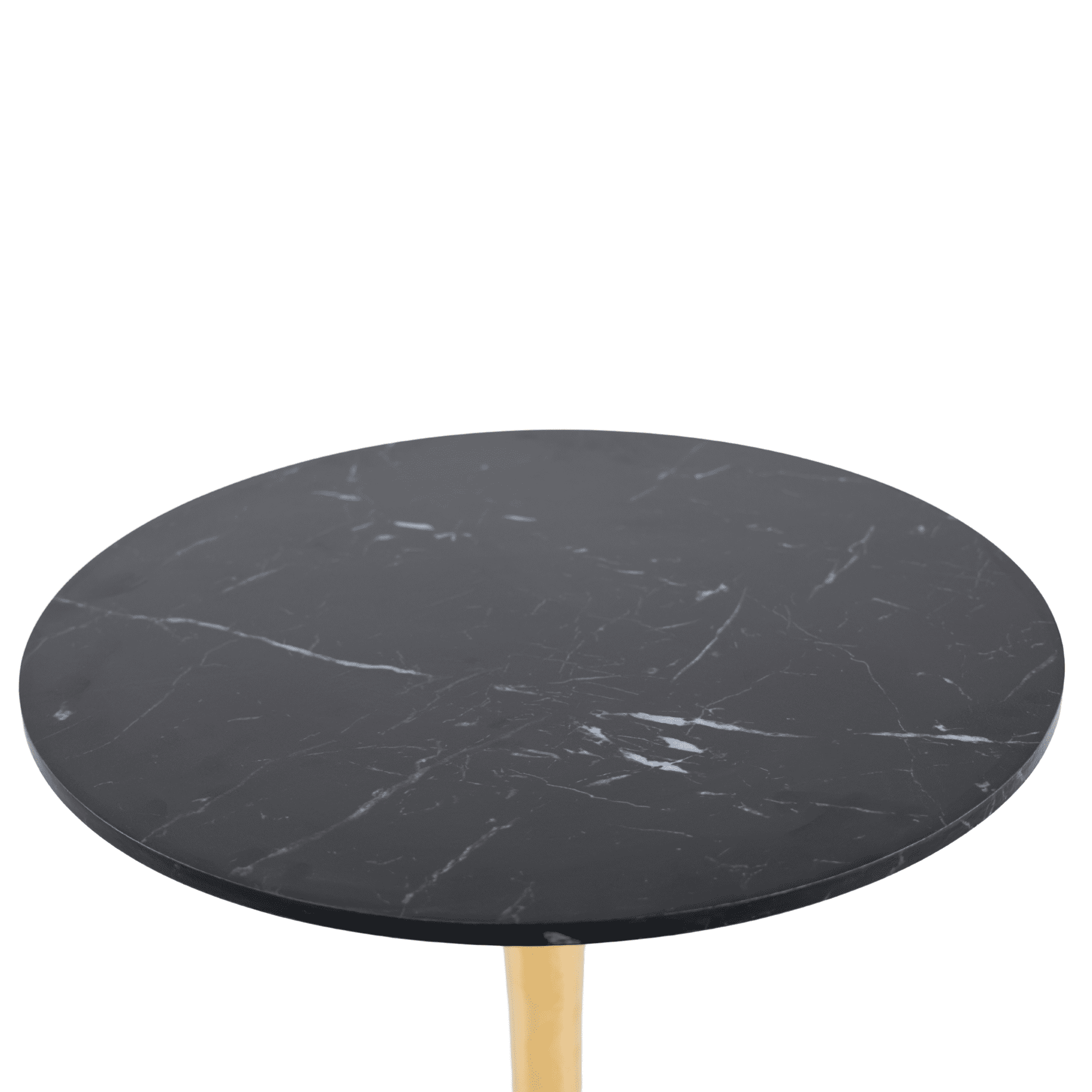 Euroco 23.6" Round Dinning Table for 2-4,Modern Kitchen Table with Metal Pedestal Base & Tulip Design for Dining, Tea & Lounge,Black