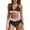 a-176Black39, variant on Womens Halter V Neck Wave Striped Trim Two Piece Bikini Set Bikini Top High Waist Side Tie Bottom Basic Swim Suit Summer Swimwear For Beach Vacation Leisure Swimwear XXXL