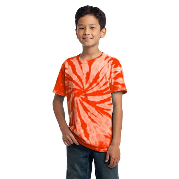 Port & Company &174; - Tee-Shirt Tie-Dye pour Jeunes. Pc147y S Orange