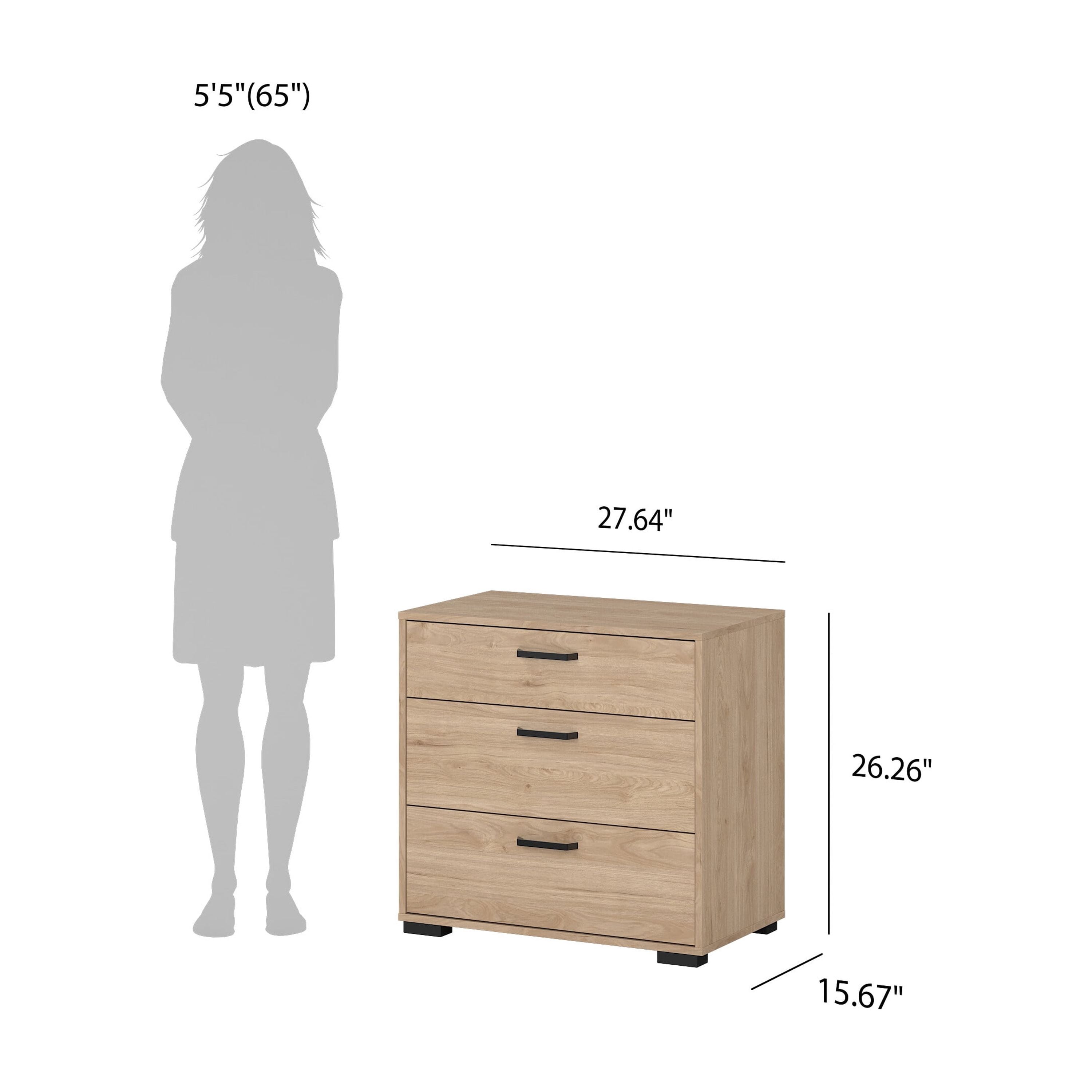 Tvilum Sofia 4-Piece Bedroom Set, Jackson Hickory