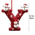 thumbnail image 3 of Luxcidy Personalized Christmas Ornaments-Personalized A-Z Letter Ornaments for Christmas Tree, Snowman Christmas Ornaments, Cute Flat Christmas Tree Letter Decoration Gift for Kids(Y), 3 of 6