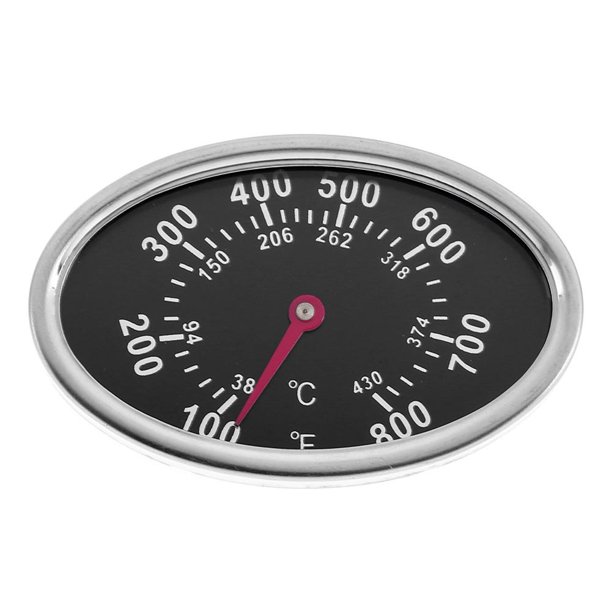 Yegsfteu Oval Stainless Steel BBQ Grill Meat Thermometer Dial