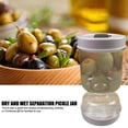 thumbnail image 6 of Austok Pickle Jar with Strainer Flip Leak-proof Hourglass Olive Jar Airtight Pickle Container Large Pickle Juice Separator Jar Wide Mouth Food Storage Container for Pickle Olives, 6 of 7