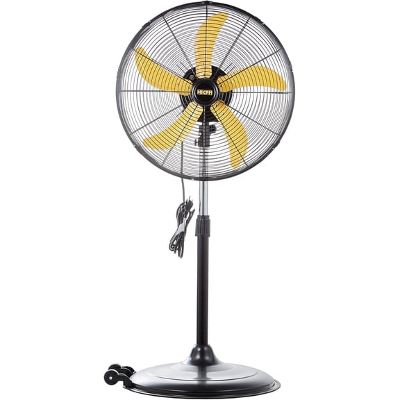 HiCFM 5000 CFM 20 inch High Velocity Pedestal Oscillating Fan with Powerful 1/5 Motor - UL Listed