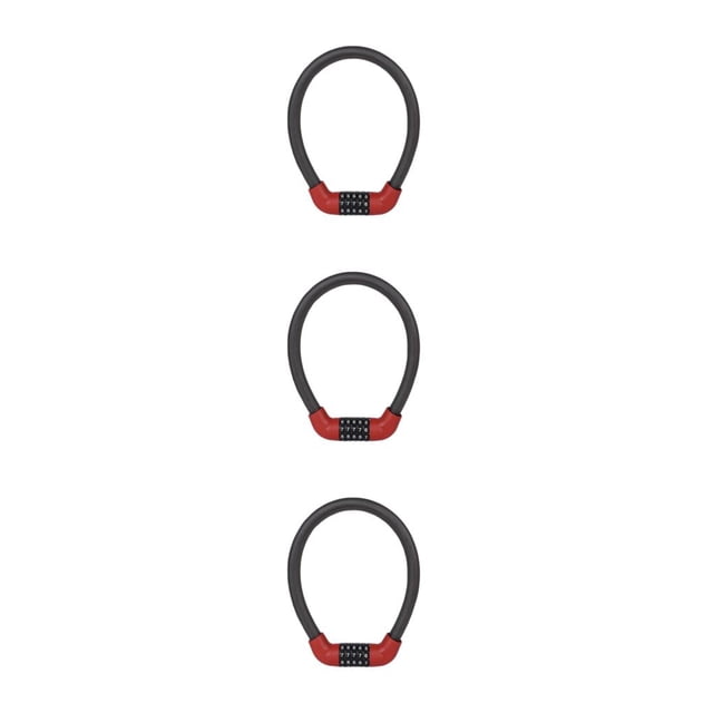 relayinert Bike Lock Universal Anti-theft Thickened Locks Combination Code Padlock Long/Red 3Set