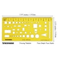 thumbnail image 2 of Traceease Geometric Combination Template For Triangle,Square-Rectangle And Circle Stencils Drafting Tool, 2 of 6
