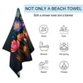 thumbnail image 2 of Watercolor Wildflowers Beach Towel Microfiber Beach Towels Sand Free Quick Dry Lightweight Travel Towels, 2 of 7