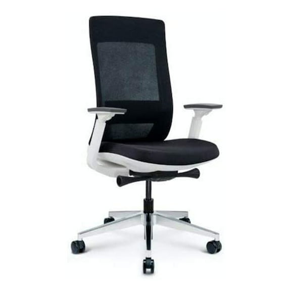 Eurotech Elevate Ergonomic Adjustable Office Chair, White Frame Black Mesh