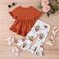 thumbnail image 5 of Gerichy Girls Summer Outfits, Toddler Girls Summer Fly Sleeve Solid Tops And Skirts 2PCS Outfits Clothes Set For Children Clothes, 5 of 9