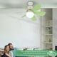 thumbnail image 3 of Lámpara Ventilador LED 40 W 20 Pulgadas Ventilador Techo Interior 3 Modos 6 Aspas (interruptor Pared Verde), 3 of 9