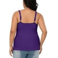 thumbnail image 7 of Alove Women Plus Size Cotton Tank Top with Shelf Bra Adjustable Wider Strap Camisole Basic Undershirt, 7 of 7