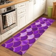 thumbnail image 3 of Runner Rugs 2x6 Ft, Purple Fish Scale Non Slip Area Rugs for Kitchen Bedroom Entryway, Modern Geometric Ombre Abstract Moroccan Washable Carpet Runner Rug Floor Mats for Bedroom Home Decor, 3 of 9