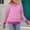 Hot Pink, variant on AOOCHASLIY Clothes Sweaters Women Long Sleeve Top Knitting Pullover Round Neck Sweater