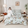 thumbnail image 4 of Homewish Safari Mallard Duck 3 Pieces Queen Comforter Set For Female Men Adults,Green Brown Ultra Soft Bedding Sets,Jungle Animal Bedding Comforter Set,Lightweight Room Decor,Reversible, 4 of 8