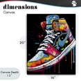 thumbnail image 4 of Stupell Industries Eclectic Graffiti Sneaker on Black Canvas Art, 16 x 20, by Creative Studio, 4 of 8