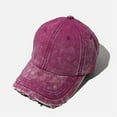 thumbnail image 3 of Classic Washed Distressed Vintage Baseball Cap Unconstructed Soft Cotton Denim Dad Hat for Men Women, 3 of 4
