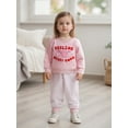 thumbnail image 5 of BemeyourBBs Girl Fall Outfits Strawberry Long Sleeve Pullover + Stripe Pants, 5 of 9