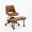 PU | Brown, variant on Ergonomic Cross-Legged Accent Chair – Wide Criss Cross PU Leather Seat, 360° Swivel, Adjustable Height, High Lumbar Support, Sturdy Steel Base, Meditation, Yoga & ADHD, with Wheels – Grey