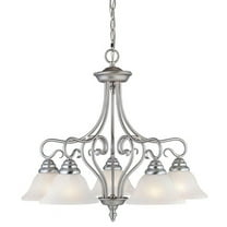 Traditional Five Light Chandelier-Brushed Nickel Finish Bailey Street Home 218-Bel-732270