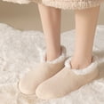 thumbnail image 6 of 3Pack Women's Lined Non- Slipper Socks Thick Warm Indoor Home Socks with Soles Beige, 6 of 6