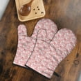 thumbnail image 5 of Cute Oven Mitts,Pink Christmas Snowman Pattern Oven Mitt 2-Pack Set,Kitchen Gloves for Oven,Heat Resistant Oven Mitts 7.7"x12", 5 of 7