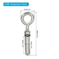 thumbnail image 2 of Uxcell Expansion Hook M8 304 Stainless Steel Concrete Wall Hook Screw Hook Anchoring Silver 4 Pack, 2 of 5