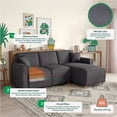 thumbnail image 3 of Sala Modular Reversible Makora Bennet con Memory Foam Oxford Lino y Respaldo Ajustable, 3 of 8