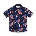 thumbnail image 2 of EnJoCho USA Flag Shirt Kids 4th of July Button Down Shirts Girls Boys Patriotic Short Sleeve Independence Day Tee Tops 5-14T Baby 250th Anniversary USA Outfits, 2 of 6