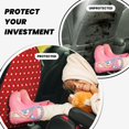 thumbnail image 4 of Fuzoiu White and Green Polka Dot Print 2 Pack Kick Mat Back Seat Protector With 3 Storage Pockets, Universal Car Seat Back Organizer For Kids Pets, Waterproof Backseat Protector For Most Car, 4 of 8