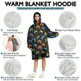thumbnail image 5 of Wearable Oversized Blanket,Colorful Controllers Games Dots Black Pattern Wearable Blanket Hoodie for Adults,Cozy Hooded Blankets with Super Pockets,Super Warm Fuzzy Pullover for Women & Men, 5 of 6