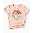 thumbnail image 4 of Christmas Shirt Don't Stop Believing Santa Festive Winter Holiday Party Shirt for Women Peach Shirt Adult Small, 4 of 4