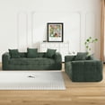 thumbnail image 5 of Wiilayok Cloud Sofa Couch,Chenille Deep Seat 3 Seater and 2 Seater Couch Sofa Set, No Assembly Required,Olive Green, 5 of 7